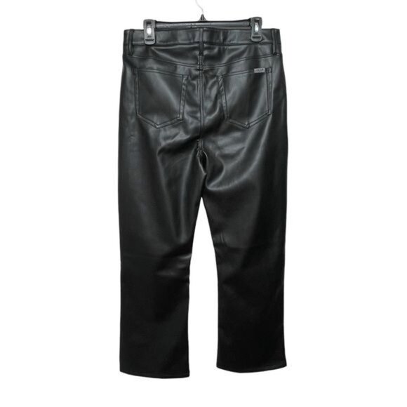 New Joe's Mid Rise Black Faux Leather Cropped Bootcut Jeans Size 31 - Picture 3 of 8